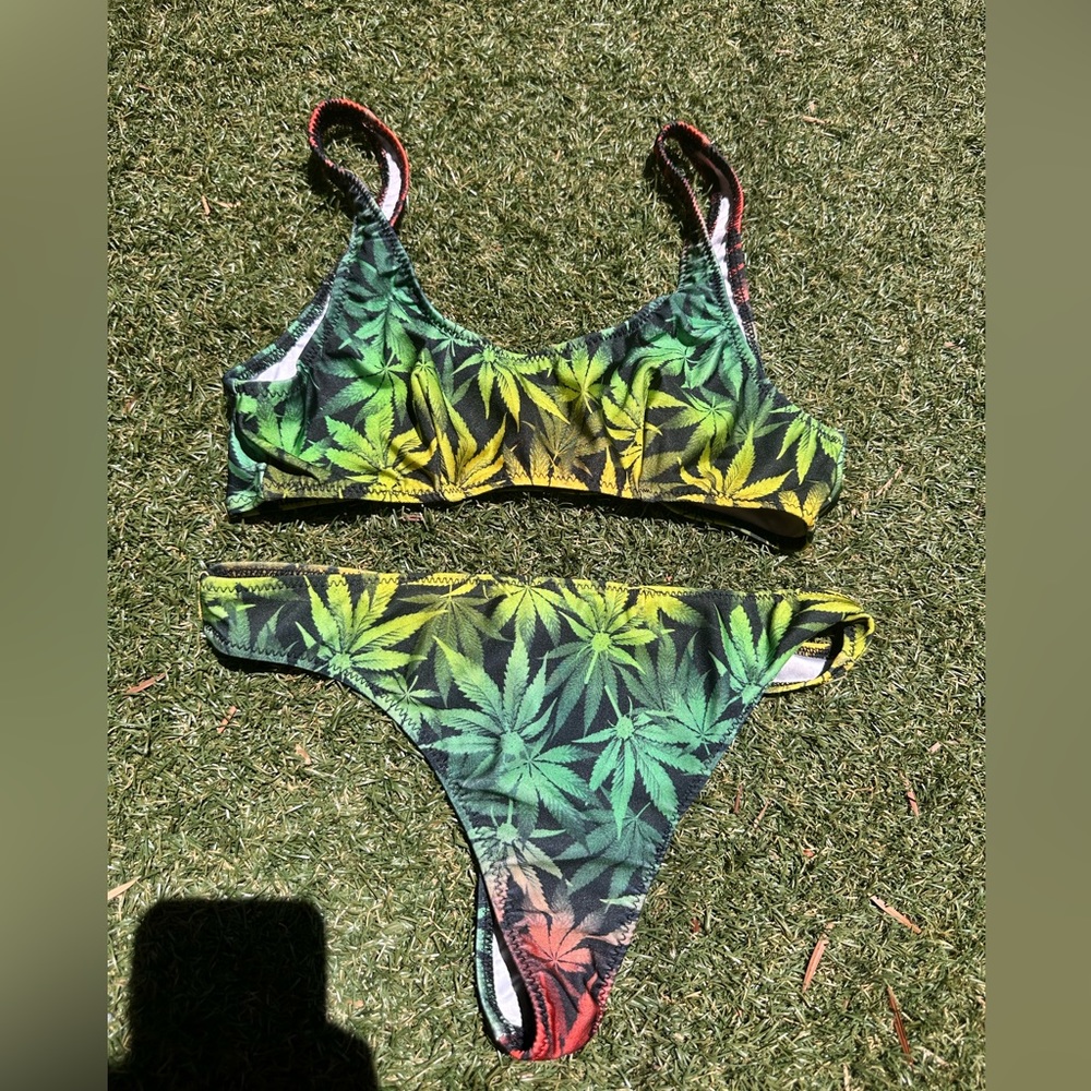 Rasta Colored Bikini Set